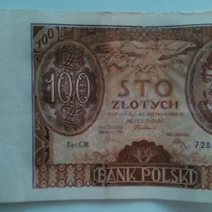 Bancnota - Polonia - 100 Zlotych 09-11-1934 - Serie cu 2 puncte