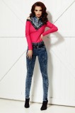 Cumpara ieftin N680-45 Bluza casual cu guler din denim