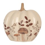 Cumpara ieftin Dovleac decorativ ceramica maro crem &Oslash; 18x18 cm