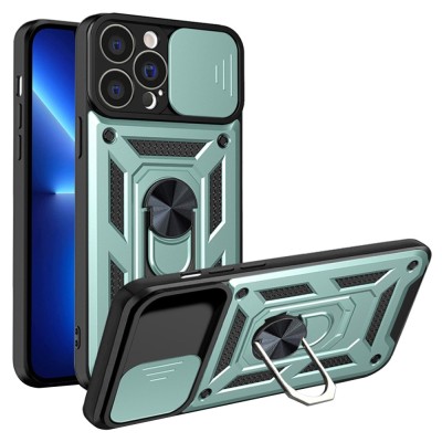 Husa iPhone 13 Pro Max protectie camera Techsuit CamShield Series, verde foto