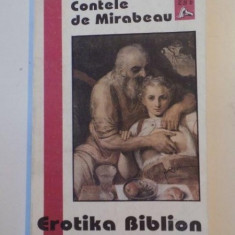 EROTIKA BIBLION de CONTELE DE MIRABEAU , IASI 1993