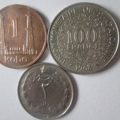 Lot 3 monede colectie:Nigeria,Africa de Vest,Iran,vedeti imaginile