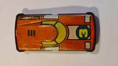 Jucarie veche, masinuta ruseasca Meteor nr 3, caroserie tabla &amp; roti plastic, URSS Rusia / Ucraina anii &#039;70 + BONUS idem Strela nr 5
