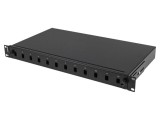 Patch Panel Fibra Optică LANBERG 12 Porturi Rack 19&quot; FOP1-12SS-LDB Negru