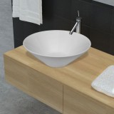 Cumpara ieftin Chiuvetă de baie din ceramică, Alb, vidaXL