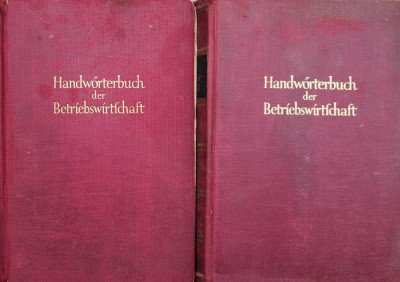 Handworterbuch Der Betriebswirtschaft Vol. 1-2 - N. Nicklisch , X188 foto
