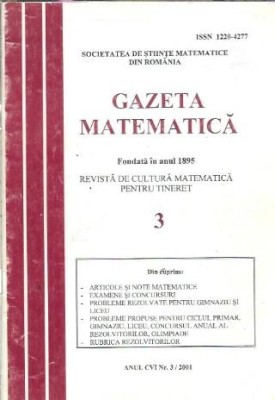 Gazeta matematica - nr.3/2001 foto
