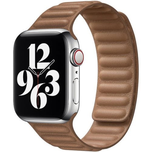 Curea iUni compatibila cu Apple Watch Ultra/SE/8/7/6/5/4/3/2/1, 44mm, Leather Link, Brown