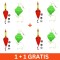 Set 2 monturi cu cosulet pentru novac, 4 carlige, 1+1 gratis