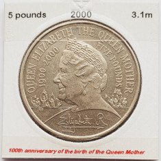 1845 Marea Britanie UK Anglia 5 Pounds 2000 Queen Mother km 1007