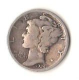 SV * SUA / Statele Unite ONE DIME / 10 CENTS 1924 * ARGINT .900