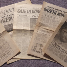 5 ziare Gazeta noastra, a FSN Frontului Salvarii nationale, martie-aug 1990