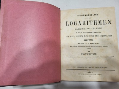 &amp;rdquo;Siebenstellige Gemeine Logarithmen&amp;rdquo; / 1874 foto