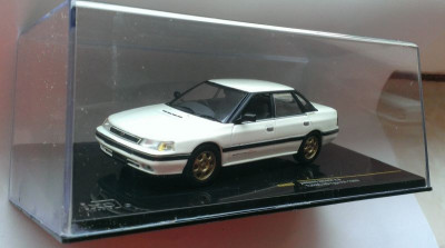 Macheta Subaru Legacy 2.0 Turbo RS Type RA 1989 alb - IXO 1/43 JDM foto