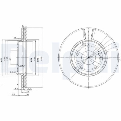 DELPHI BG3240C Disc frana foto