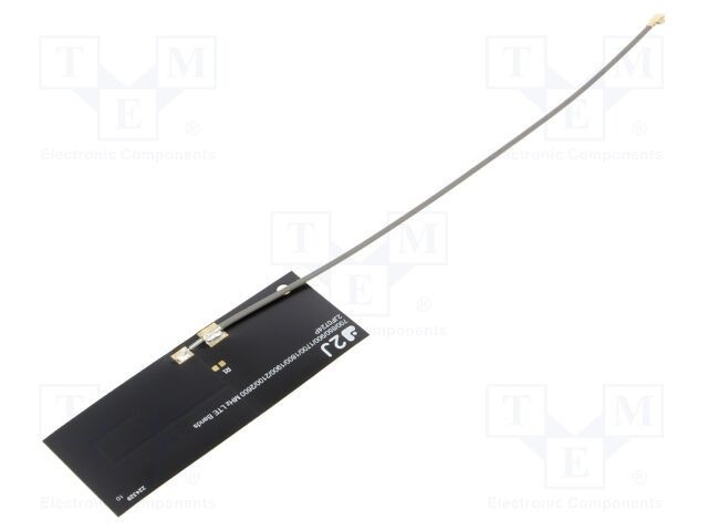 Antenă 2J Antennas 2G/3G/4G GSM/LTE 2,7dBi prin lipire 70,4x26,4x0,3mm