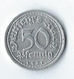 Moneda 50 pfennig 1921 G - Germania