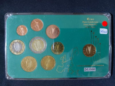 Euro set - Irlanda 2002-2004 + 1 penny 1998 , 9 monede foto