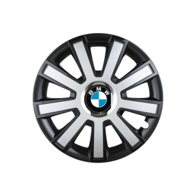 Set 4 capace roti Flash Gri-Negru R16 pentru gama auto BMW foto