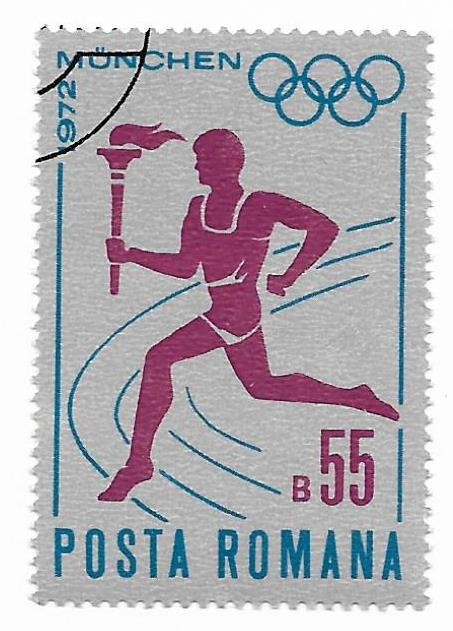 Romania (493) - Flacara olimpica prin Romania, 1972, obliterata