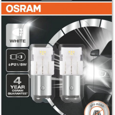 Set 2 becuri auxiliare LED P21 5W 12V Osram White Blister 6000K