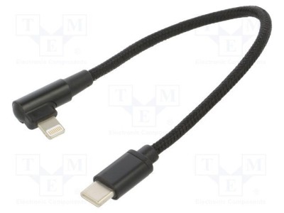 Cablu USB 2.0 GEMBIRD Apple Lightning și USB C 0,2m foto