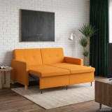 vidaXL Canapea extensibilă Galben &Icirc;ntunecat Țesătură 42033347