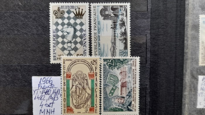 1966-Franta YT=1480-1483 4 set MNH