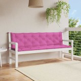 Cumpara ieftin Perne bancă de grădină, 2 buc., roz, 200x50x7 cm, textil