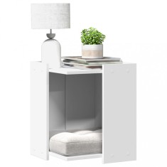 vidaXL Cutie pentru litieră pisici, alb, 42x42x51 cm, lemn prelucrat