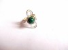 Inel Unicat Malachit Argintat, Handmade, Verde, Dama - Bijuterie Cadou Femei, Diametru 17mm