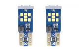 Set becuri auto cu LED CANBUS UltraBright compatibil T10 W5W 21 SMD Alb, Amio