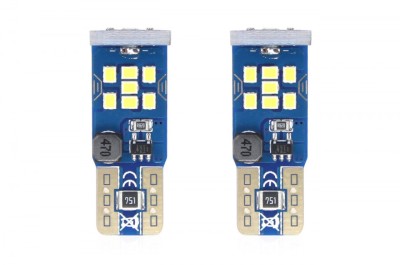 Set becuri auto cu LED CANBUS UltraBright compatibil T10 W5W 21 SMD Alb foto