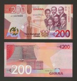 GHANA █ bancnota █ 200 Cedis █ 2022 █ P-51 █ UNC █ necirculata