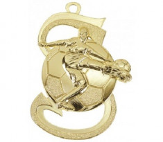 Medalie Fotbal Auriu cu 3,9*5,9 cm foto