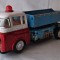 Camion basculanta - Jucarie veche anii 1970 tabla litografiata - dimensiuni mari