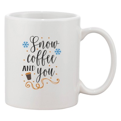 Cana alba personalizata &amp;#039;Snow, coffee and you&amp;#039;, INOVATIX&amp;reg;. 330ml foto