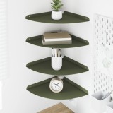 vidaXL Raft suspendat cu raft 4 pcs Olivengr&oslash;nn 30 x 30 x 2 cm 8004119