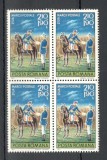 Romania.1977 Ziua marccii postale bloc 4 YR.634