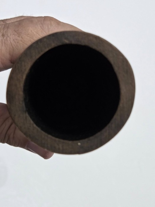 Vas vintage de lemn cu scene vanatoresti