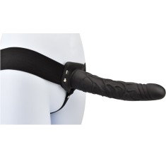Hollow Strapon, Loving Joy, Negru, 23 cm