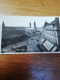 Carte postala Oradea, Piata regina Maria, 1936, necirculata, fotografie