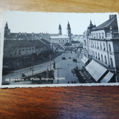 Carte postala Oradea, Piata regina Maria, 1936, necirculata, fotografie