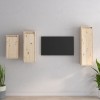 VidaXL Comode TV, 3 buc., lemn masiv de pin