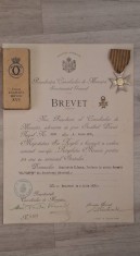 Rasplata Muncii 25 ani Serviciul Statului : brevet+ piesa mare+ miniatura+ cutie