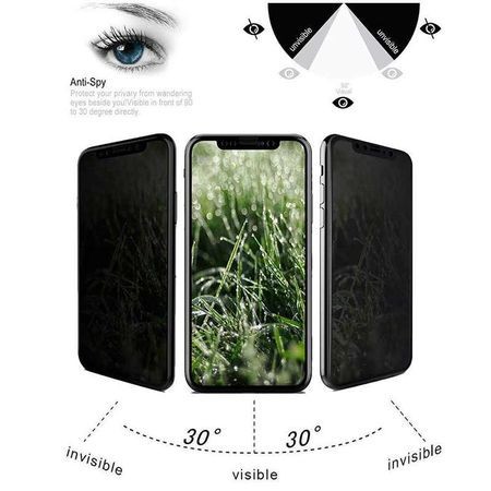 Folie de protectie Privacy Anty-Spy, tempered glass 9H, pentru iPhone XR