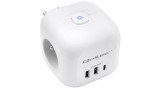 Prelungitor Qoltec Power Cube 6-&icirc;n-1 cu Comutator Iluminat | 3x AC | 2x USB | 1x USB-C PD 20W | Alb
