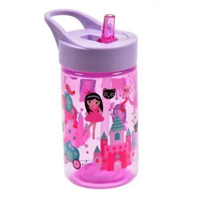 Sticlă de Apă, Flip Top, Model Prințesă, Capacitate 430ml, Culoare Lila foto