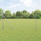 Fixare pentru gard Euro 10 x 1,4 m Otel Galvanizat Argintiu