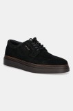 Gant pantofi de piele &icirc;ntoarsă Kinzoon culoarea negru, 31633019